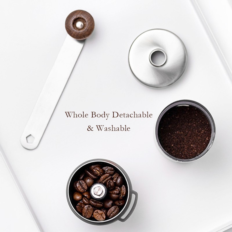 Manual Hand Coffee Grinder with Ceramic Burr Mill Adjustable Grind