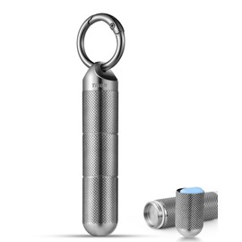 Titanium Keychain Pill Holder Small Metal Pill Case