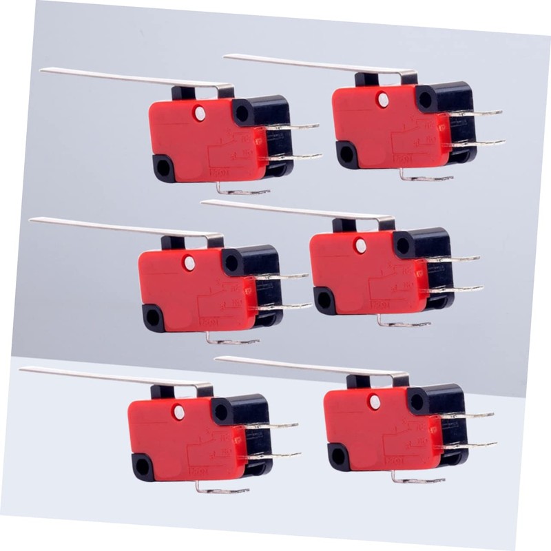 TEHAUX V-153-1c25 6pcs Micro Electric Travel Switches Waterproof Momentary Push