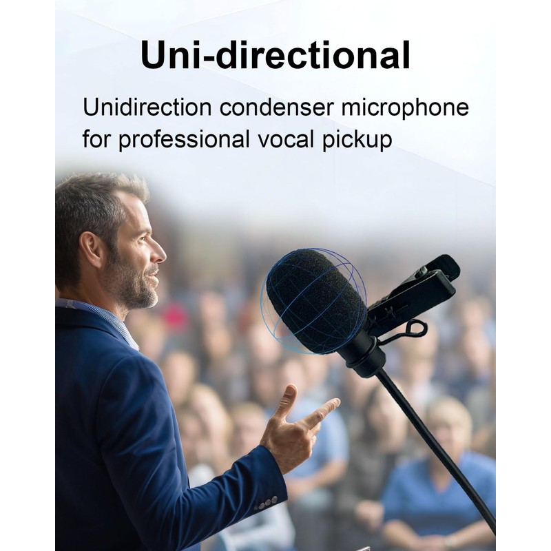 SEYUGOPTI 4Pin Plug Lavalier Lapel Microphone for Audio-Technica Wireless Transmitter,