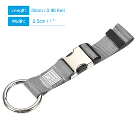 sourcing map Luggage Strap, Jacket Gripper Holder Suitcase Belt Carry Clip for Backpack Travel Accessory, Gray