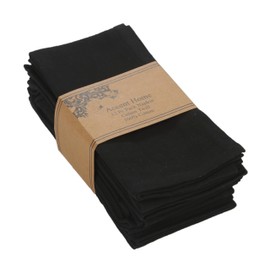 ACCENTHOME Cloth Napkins Set of 12 18x18 inch 100% Cotton Dinner Napkin Washable Hotel Quality Reusable Kitchen & Table Linen for Fall Thanksgiving Family Dinners Weddings & Everyday Use - Brown