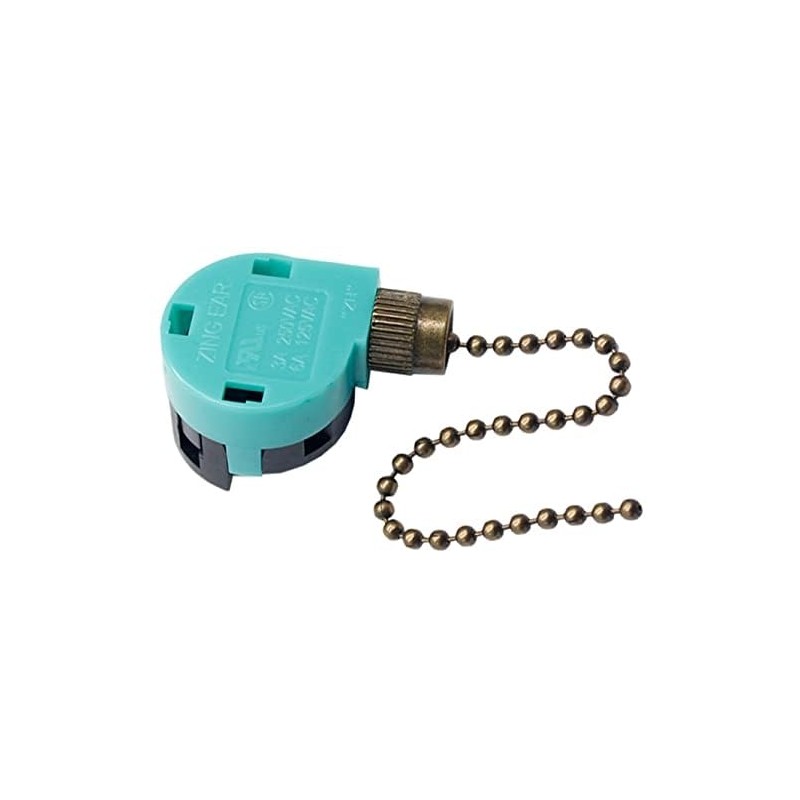 Ceiling Fan Switch 3 Speed 4 Wire Zing Ear ZE-268S6