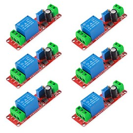 Dorhea 6PCS NE555 DC 5V Delay Timer Relay Switch Module Adjustable 0-10 Seconds Constant Current Regulator Timer Delay Converter for Automotive Control System Electrical Equipment