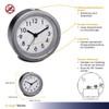 TFA Dostmann Analogue Alarm Clock 60.1034.01 with Sweep Movement Night