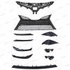 FOFUYEY 11PC For Camry SE 2018-2020 Front Gloss Black Grille