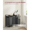 VASAGLE Laundry Hamper, Laundry Basket, Laundry Sorter with 3 Pull-Out