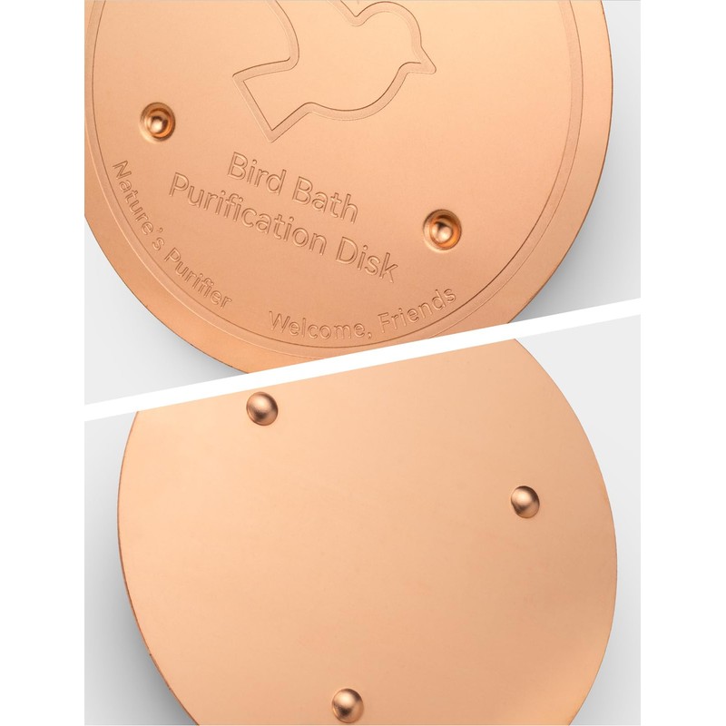 Mellbree Copper Bird Bath Cleaner Disk, 0.6mm Thick 99.9% Pure
