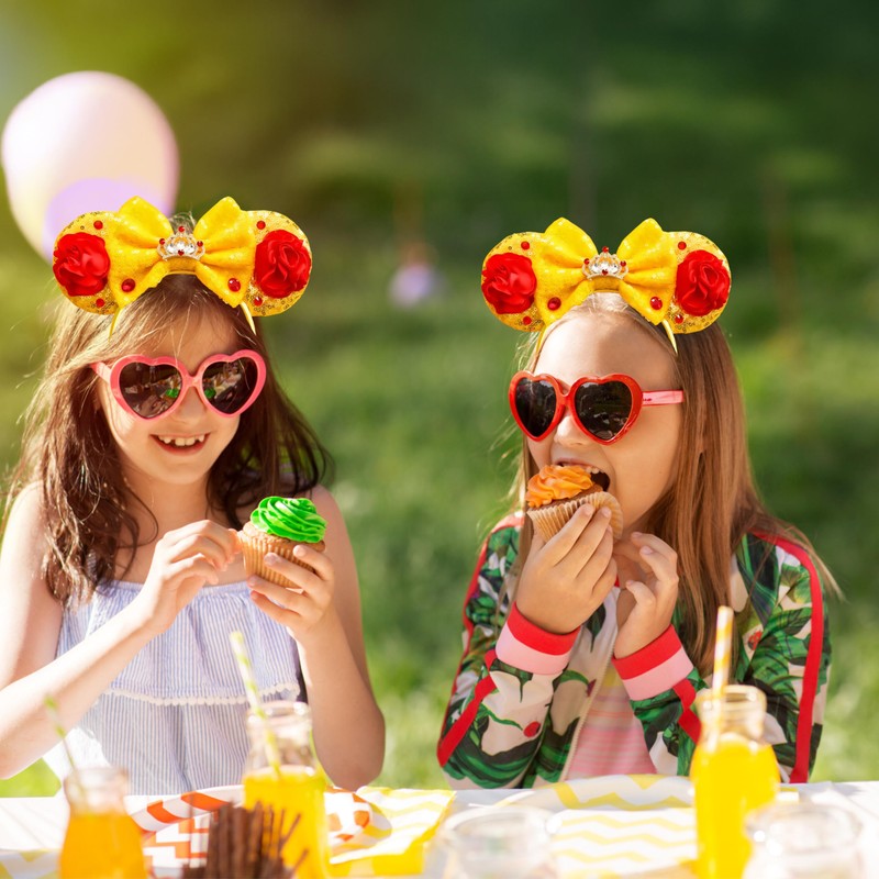 TTBLOCKS Cute Mouse Ears Headband for Girls, Sequin Lovely Headband,