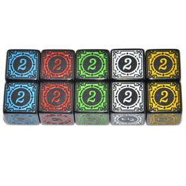 SmartDealsPro 10-Pack D6 Six Sides 16mm Dice Die for DND MTG PRG Wow Table Game Math Teaching (Mix Color)