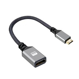 TRkin Mini HDMI Cable, High Speed Mini HDMI to HDMI Converter Adapter Male to Female Extended Relay 4K 3D Compatible Home Camera S-ony Ni-Kon D 5500 Canon etc
