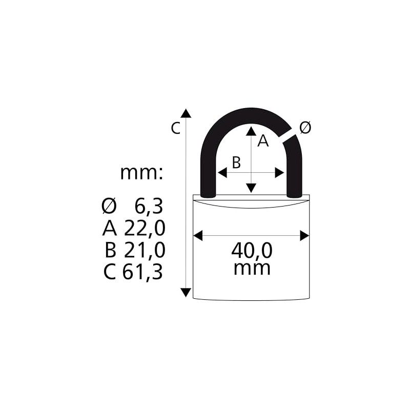Sterling APL APL442P 2 x 40mm Burg Wachter Padlocks, Red