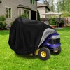 Hoypeyfiy Lawn Mower Cover Waterproof UV-proof Drawstring Protective Cover Lawnmower