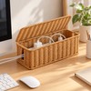 Under-Desk Cable Storage Box for Cord Organization – Hand-Woven Hanging