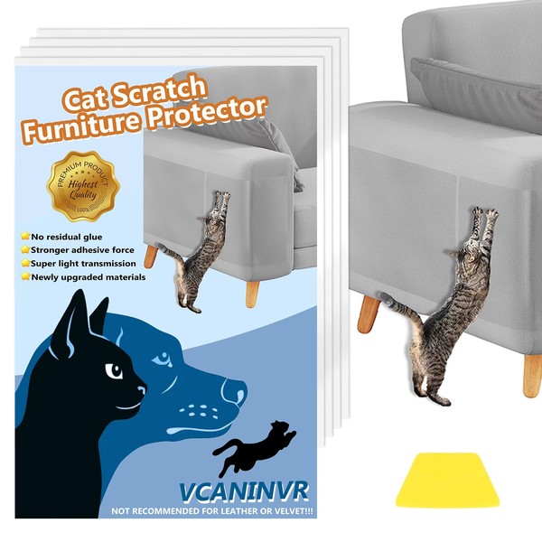 Cat Scratch Furniture Protector 12 Pack Cat Anti-Scratch Deterrent Tapes,
