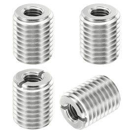 PATIKIL Thread Adapters Sleeve Reducing Nut, 4 Pcs M20x2.5 Male to M10x1.5 Female Repairing Insert Nut Screw Reducer Stainless Steel Fastener 25mm