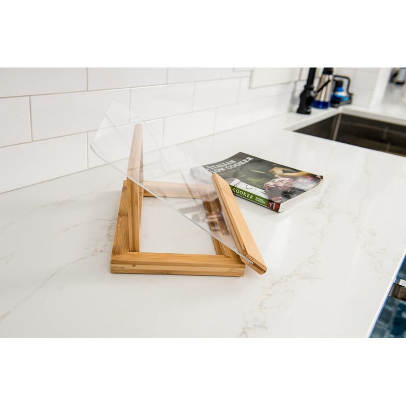 Lipper International 8815 Bamboo Wood and Acrylic Cookbook Holder, 12-1/2"