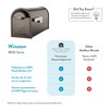 Architectural Mailboxes 8830RZ-10 Winston Post Mount Mailbox, Rubbed Bronze