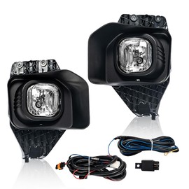 CNNELL Fog Lights Assembly Compatible with 2011 2012 2013 2014 2015 Ford F250 F350 F450 F550 Superduty Fog Light Lamp W/Switch(Clear lens)