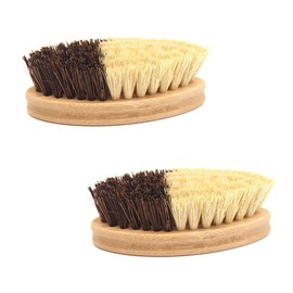 Shiwaki vegetable Brush Scrubber for Food Brush Veggie Hard and Soft Side and Durable Wooden Handle. Palm/Sisal Bristle.Unexceptionable Fruit Cleaning Tools