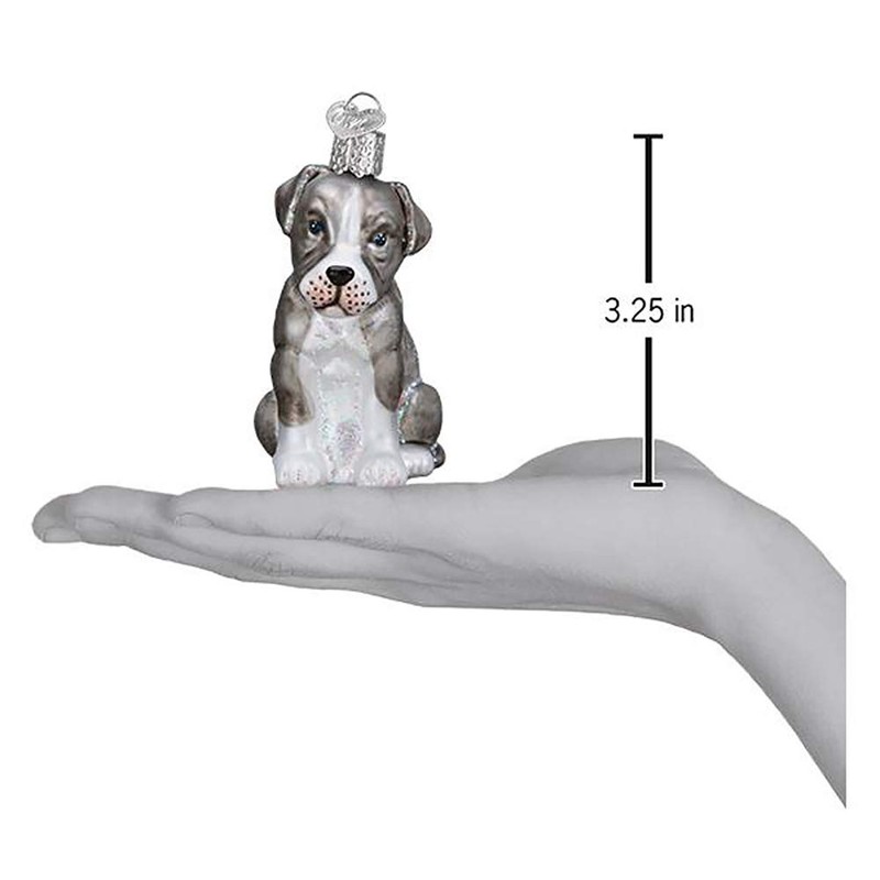 Old World Christmas Pittbull Pup, Adorno Navideño