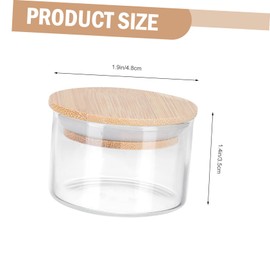 PACKOVE 2Pcs Glass Nail Art Liquid Storage Cup with Lid High Transparency Manicure Tools for Nail Professionals Stylish Crystal Design for Salon Use