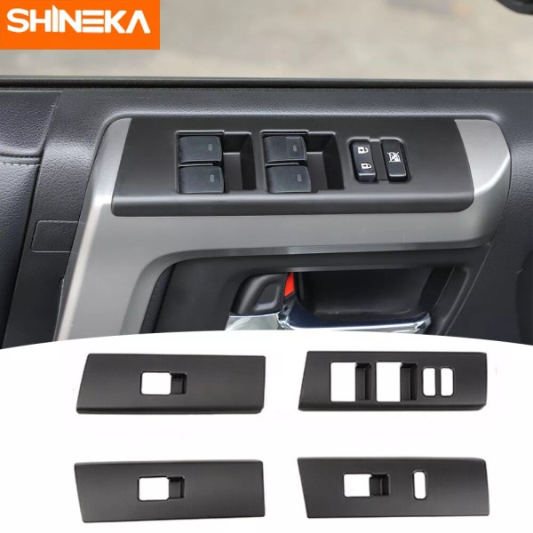 SHINEKA 4PCS Window Lift Switch Button Panel Trim Cover for