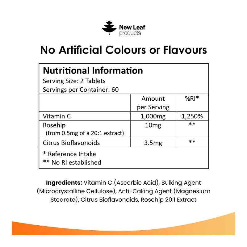 New Leaf Products Vitamin C Tablets