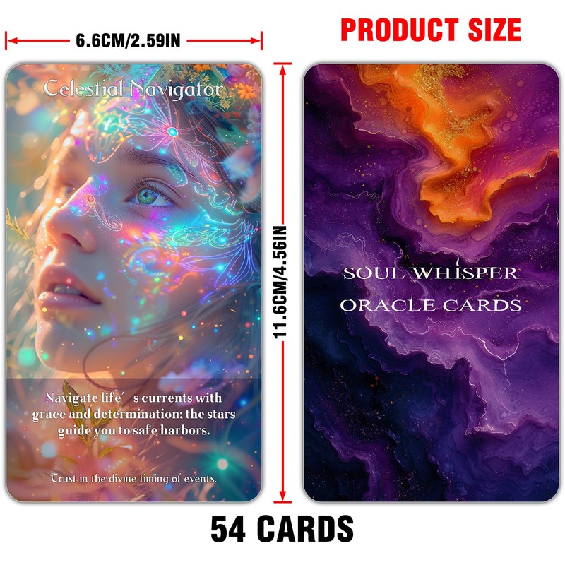 ZZBUY Soul Whisper Oracle Cards, 54 Oracle Deck for Beginners
