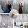 2 Pack Backdrop Curtain, 3FT x 8FT Metallic Tinsel Foil