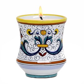 DERUTA Candles: Deluxe Precious Concave Candle Ricco DERUTA Deluxe Design ~ CN0575-RIC - Unscented