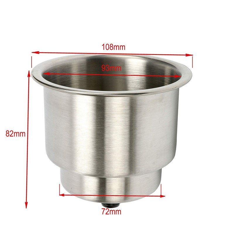 FreeTec Stainless Steel Drink Holder with Drain Bottle Holder for