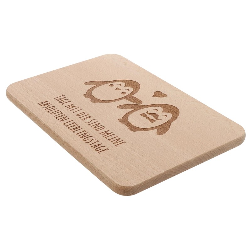 Spruchreif Wooden Breakfast Board with Engraving Bread Board with Sayings