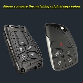 EJOAOJE Mecha Heavy-Duty Automobile Remote Control Key Fob Cover Keychain Fits for Chevy Silverado 1500 GMC Sierra 1500, 2024 2025 Silverado Sierra 2500HD 3500HD Key Shell