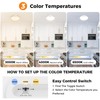 Slochi Motion Sensor Ceiling Light Wired, 3000K/4000K/6500K SelectableLED Flush Mount