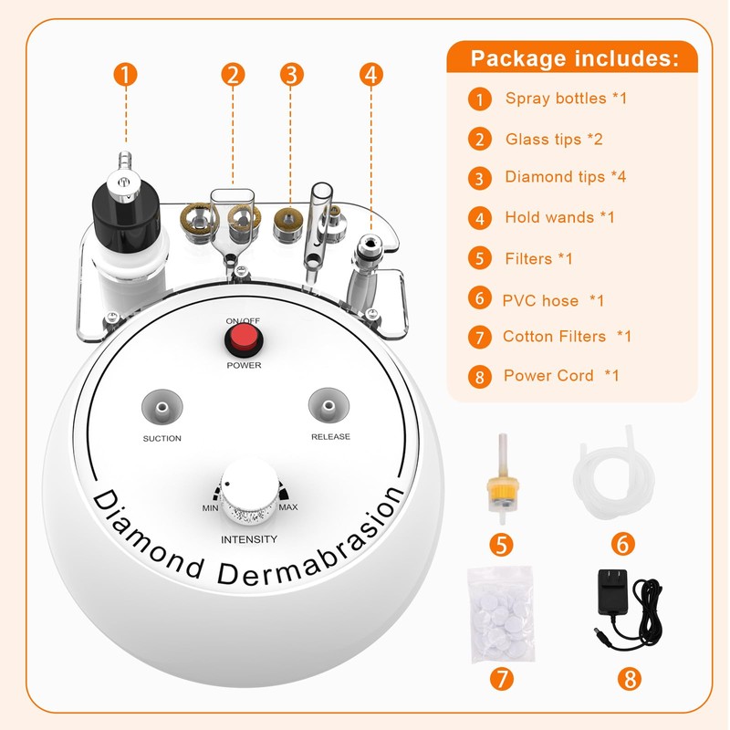 Diamond Microdermabrasion Machine,Mcwdoit 3 in 1 Dermabrasion Facial Machine for