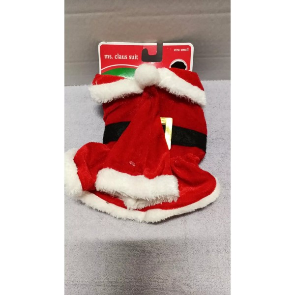 Unbranded Size XS Ms. Claus Suit Red With Hat Dog