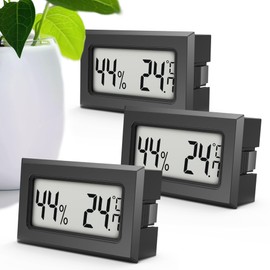 MAVORI® Mini Thermometer & Hygrometer, Indoor, Digital, 2-in-1 Room Thermometer & Humidity Meter for Indoor Use - Improved Measurement Technology from August 2022 - Pack of 3