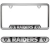 Fanmats 61962: Las Vegas Raiders Embossed License Plate Frame, 6.25in