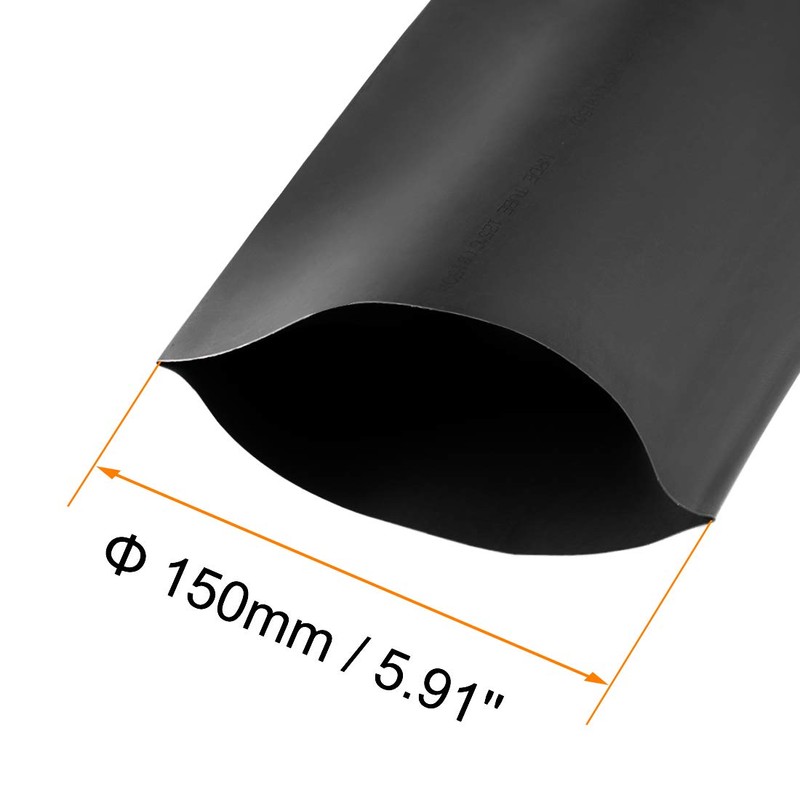 uxcell Heat Shrink Tubing, 6"(150mm) Dia 240mm Flat Width 2:1