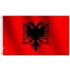 Albania Flag 3x5 Ft, Moderate-Outdoor Both Sides 100D Polyester,Canvas Header