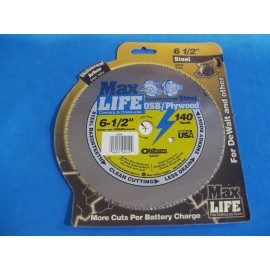 Oldham 6 1/2" 140 TOOTH STEEL PLYWOOD CIRCULAR SAW BLADE 650P OLDHAM MADE IN USA