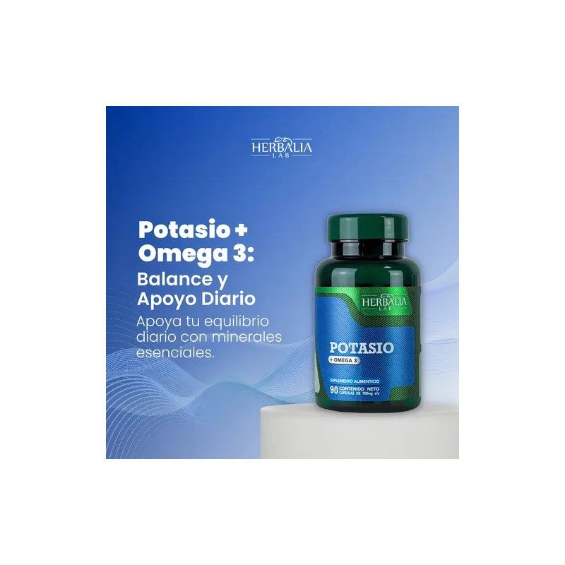Potasio + Omega 3 Apoyo Nutricional 90 Caps Herbalia Lab