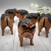 RIBJSHE Weird Queer Grumpy Frog Statue Ugly Angry Toad Statue