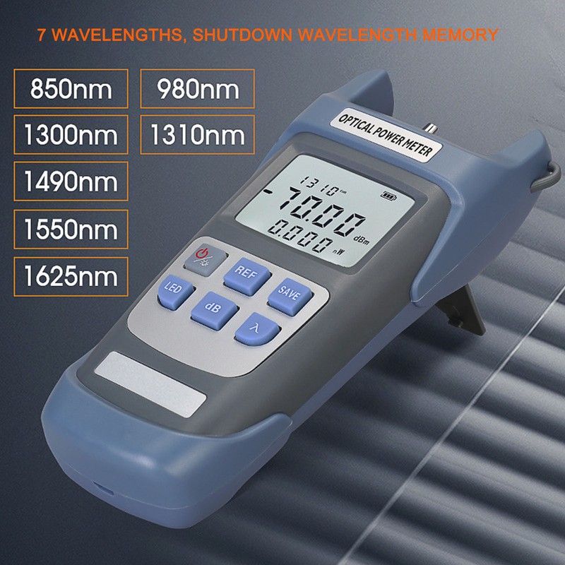 Optical Power Meter ABS Housing Auto Power Off 7 Test