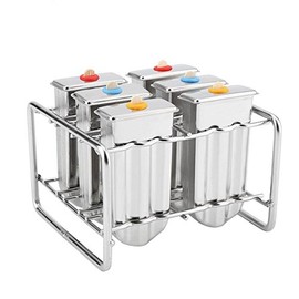 Kit de moldes para paletas de hielo de acero inoxidable, para hacer hielo con bandeja, industrial, cocina, hogar, bricolaje, herramienta para hacer hielo (2#)