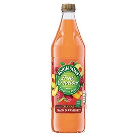 Robinsons Fruit Creations, Real Fruit Squash, Low Calorie, Delicious Peach and Raspberry, 20 Servings, 1L