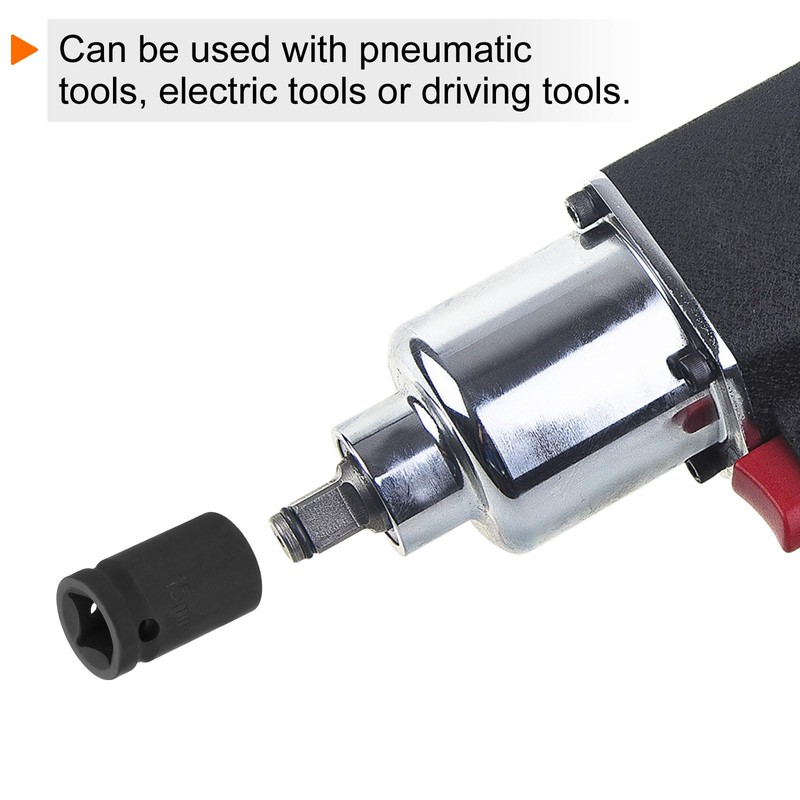 sourcing map 12-Point Impact Socket 1/2 Inch Drive 17mm Metric