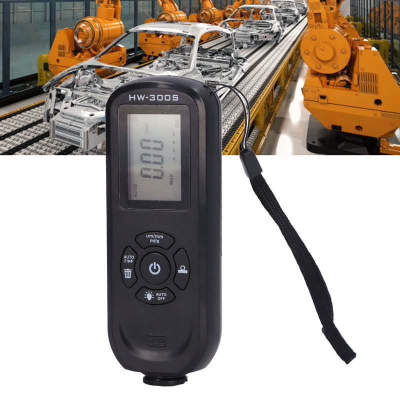 HW‑300S Coating Thickness Gauge Digital Backlight LCD Film Thickness Meter