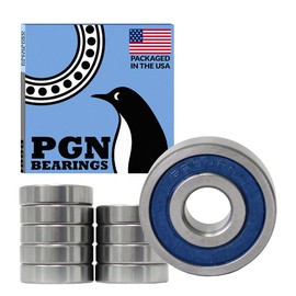 PGN (10 Pack) 6200-2RS Bearing - Lubricated Chrome Steel Sealed Ball Bearing - 10x30x9mm Bearings with Rubber Seal & High RPM Support
